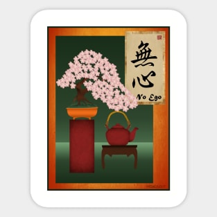 No Ego, red teapot Sticker